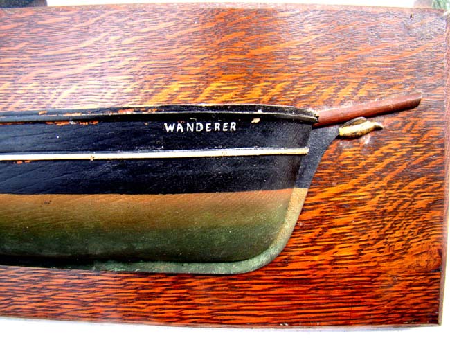 An attractive Half Hull model of the New Bedford whaleship "Wanderer"